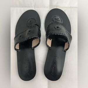 Jack Rogers Jacks Demi Wedge in black size 9